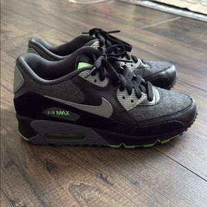 Black and Green Air Max Sneakers